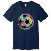 Tie Dye Soccer Ball For All Soccer Lovers Men Women Premium T-Shirt