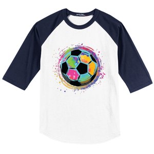 Tie Dye Soccer Ball For All Soccer Lovers Men Women Baseball Sleeve Shirt