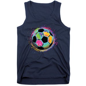 Tie Dye Soccer Ball For All Soccer Lovers Men Women Tank Top