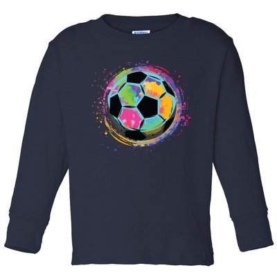 Tie Dye Soccer Ball For All Soccer Lovers Men Women Toddler Long Sleeve Shirt