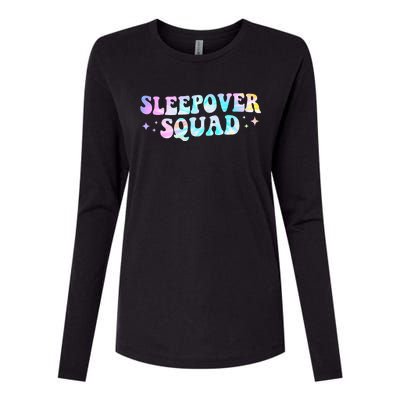 Tie Dye Sleepover Squad Pajama Party Slumber Party  Womens Cotton Relaxed Long Sleeve T-Shirt