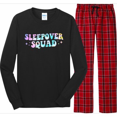 Tie Dye Sleepover Squad Pajama Party Slumber Party  Long Sleeve Pajama Set