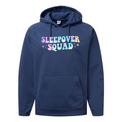 Tie Dye Sleepover Squad Pajama Party Slumber Party  Performance Fleece Hoodie