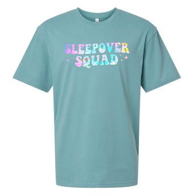 Tie Dye Sleepover Squad Pajama Party Slumber Party  Sueded Cloud Jersey T-Shirt