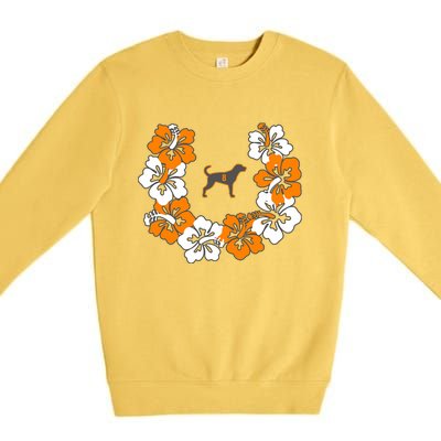 Tennessee Dog Sport Lovers Coonhound Fan Hawaii Lei Premium Crewneck Sweatshirt