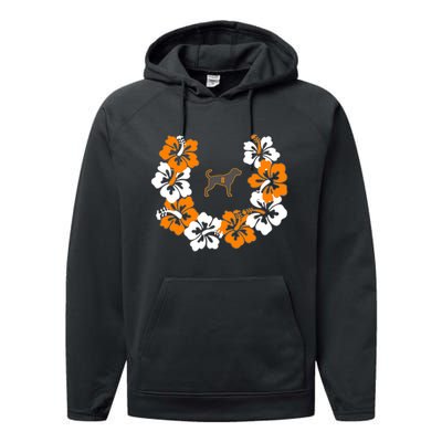 Tennessee Dog Sport Lovers Coonhound Fan Hawaii Lei Performance Fleece Hoodie