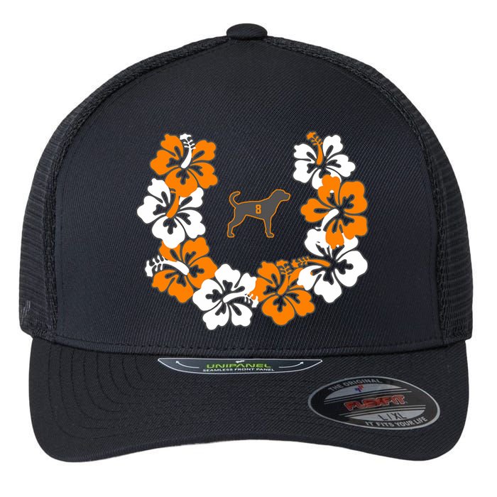 Tennessee Dog Sport Lovers Coonhound Fan Hawaii Lei Flexfit Unipanel Trucker Cap