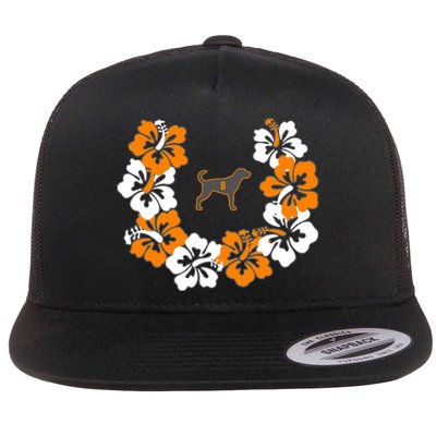 Tennessee Dog Sport Lovers Coonhound Fan Hawaii Lei Flat Bill Trucker Hat