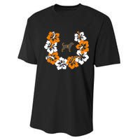 Tennessee Dog Sport Lovers Coonhound Fan Hawaii Lei Performance Sprint T-Shirt