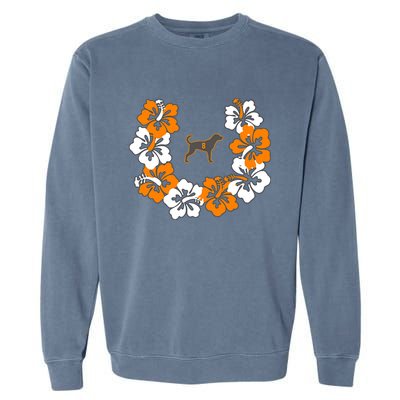 Tennessee Dog Sport Lovers Coonhound Fan Hawaii Lei Garment-Dyed Sweatshirt