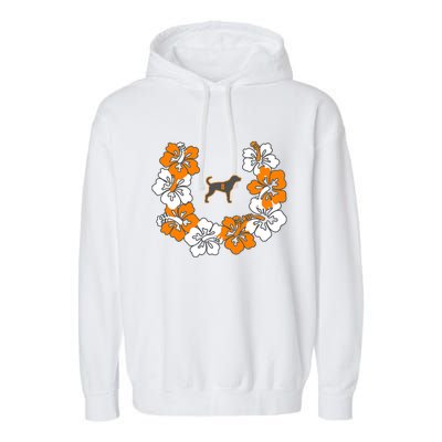 Tennessee Dog Sport Lovers Coonhound Fan Hawaii Lei Garment-Dyed Fleece Hoodie