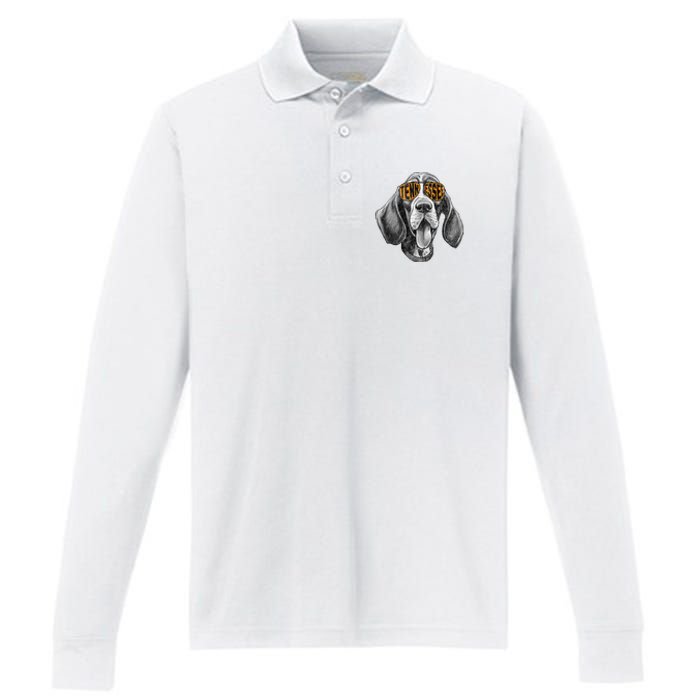 Tennessee Dog Sport Lovers Tennessee Coonhound Performance Long Sleeve Polo