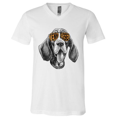 Tennessee Dog Sport Lovers Tennessee Coonhound V-Neck T-Shirt