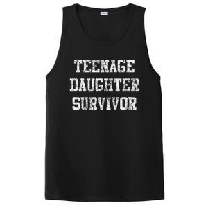 Teenage Daughter Survivor FatherS Day Dad Joke PosiCharge Competitor Tank