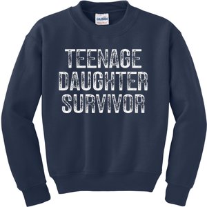 Teenage Daughter Survivor FatherS Day Dad Joke Kids Sweatshirt