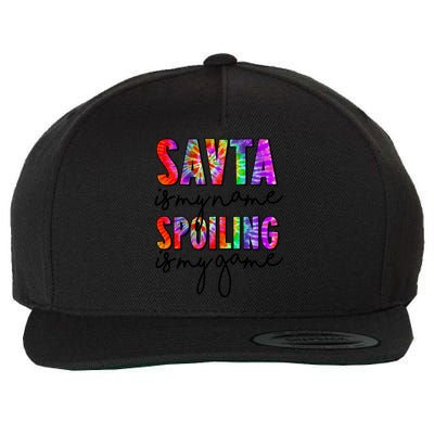 Tie Dye Savta Is My Name Spoiling Is My Game Mothers Day Gift Wool Snapback Cap