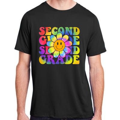 Tie Dye Second Grade Daisy Colorful Back To School Teacher Adult ChromaSoft Performance T-Shirt