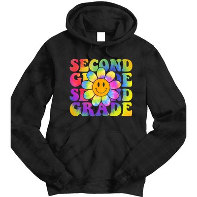 Tie Dye Second Grade Daisy Colorful Back To School Teacher Tie Dye Hoodie