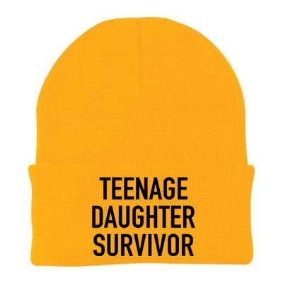 Teenage Daughter Survivor Popular Parenting Quote Knit Cap Winter Beanie