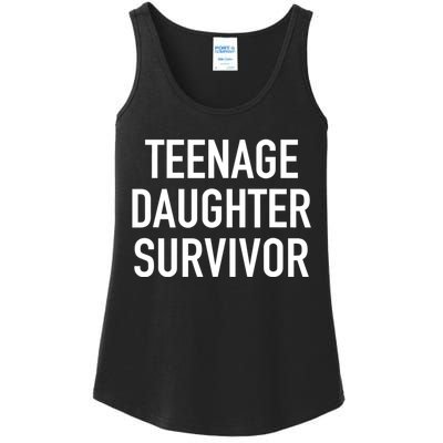 Teenage Daughter Survivor Popular Parenting Quote Ladies Essential Tank