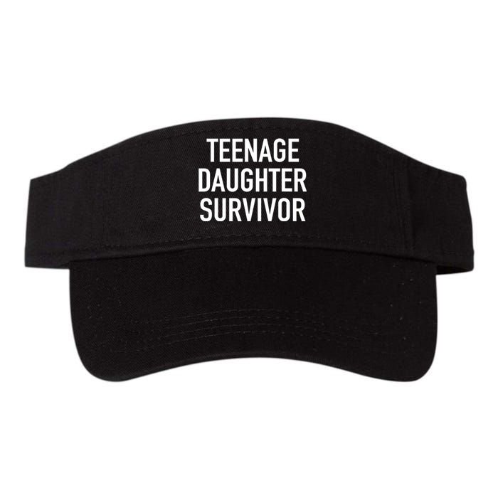 Teenage Daughter Survivor Popular Parenting Quote Valucap Bio-Washed Visor