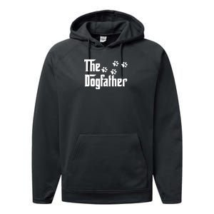 The Dogfather Shirt Dad Fathers Day Gift Dog Lover Performance Fleece Hoodie