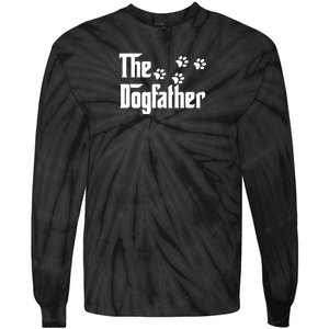 The Dogfather Shirt Dad Fathers Day Gift Dog Lover Tie-Dye Long Sleeve Shirt