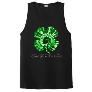 Tie Dye Shamrock Irish Hippie Clover Saint Patricks Day PosiCharge Competitor Tank