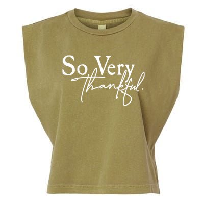 Thanksgiving Day Sticker So Very Thankful Garment-Dyed Women's Muscle Tee