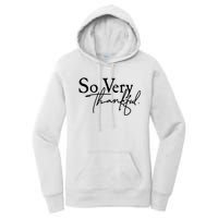 Thanksgiving Day Sticker So Very Thankful Women's Pullover Hoodie