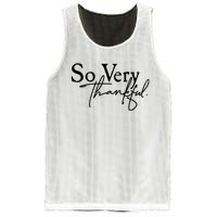 Thanksgiving Day Sticker So Very Thankful Mesh Reversible Basketball Jersey Tank