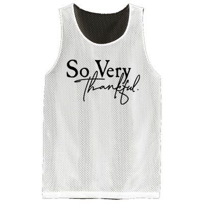 Thanksgiving Day Sticker So Very Thankful Mesh Reversible Basketball Jersey Tank