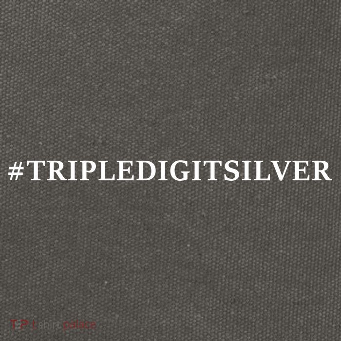 Triple Digit Silver Tees, #Tripledigitsilver Cotton Canvas Backpack