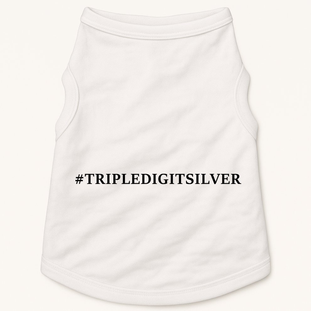 Triple Digit Silver Tees, #Tripledigitsilver Doggie Tank