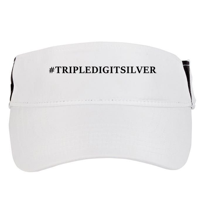 Triple Digit Silver Tees, #Tripledigitsilver Adult Drive Performance Visor