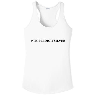 Triple Digit Silver Tees, #Tripledigitsilver Ladies PosiCharge Competitor Racerback Tank