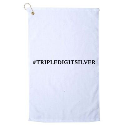 Triple Digit Silver Tees, #Tripledigitsilver Golf Towel
