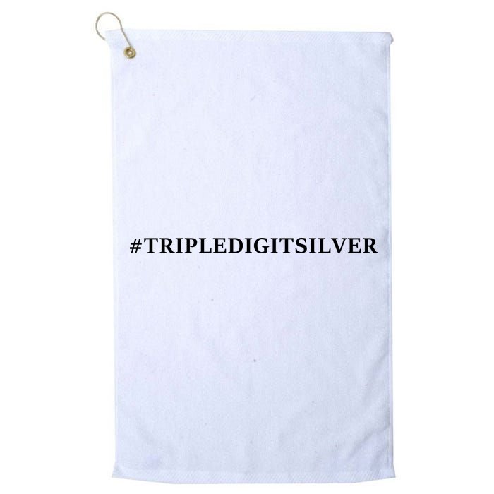 Triple Digit Silver Tees, #Tripledigitsilver Golf Towel