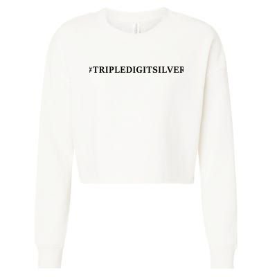 Triple Digit Silver Tees, #Tripledigitsilver Cropped Pullover Crew