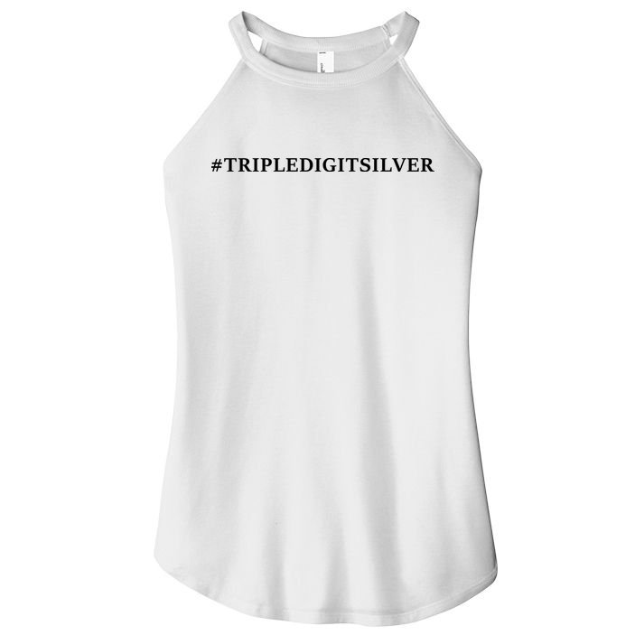 Triple Digit Silver Tees, #Tripledigitsilver Women's Perfect Tri Rocker Tank