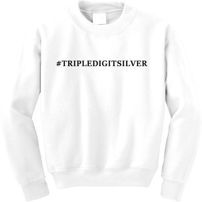 Triple Digit Silver Tees, #Tripledigitsilver Kids Sweatshirt