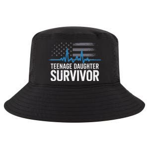 Teenage Daughter Survivor Parents Humorsarcasm Cool Comfort Performance Bucket Hat