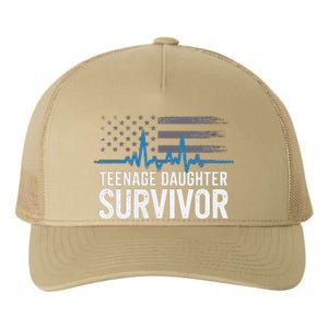 Teenage Daughter Survivor Parents Humorsarcasm Yupoong Adult 5-Panel Trucker Hat