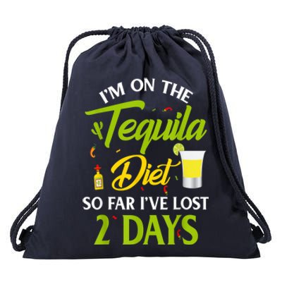 Tequila Diet So Far Ive Lost 2 Days Party Gift Cute Gift Drawstring Bag