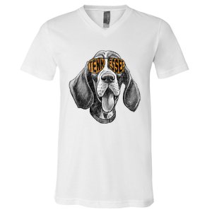 Tennessee Dog Sport Lovers Tennessee Coonhound Fan V-Neck T-Shirt