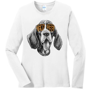 Tennessee Dog Sport Lovers Tennessee Coonhound Fan Ladies Long Sleeve Shirt