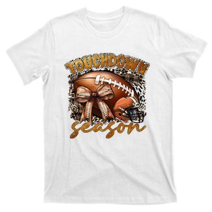 Touch Down Season Fall Coquette Bow T-Shirt