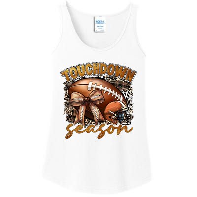 Touch Down Season Fall Coquette Bow Ladies Essential Tank