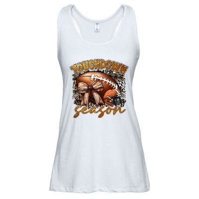 Touch Down Season Fall Coquette Bow Ladies Essential Flowy Tank