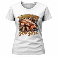 Touch Down Season Fall Coquette Bow Women's T-Shirt